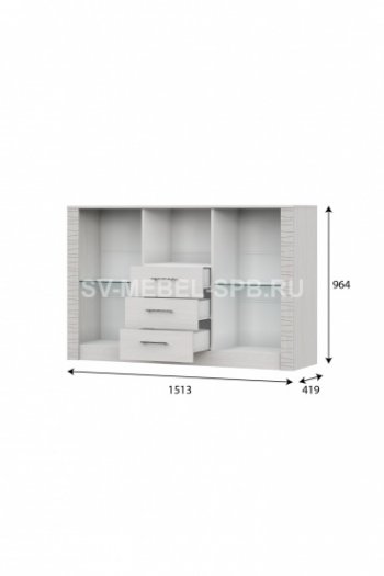Комод-витрина Гамма 20 (sv) в Олёкминске - mebel154.com