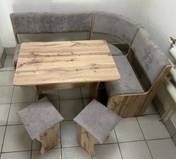 Кухонный уголок Миссия V велюр (дуб вотан) в Олёкминске - mebel154.com