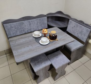 Кухонный уголок Миссия с полкой ткань в Олёкминске - mebel154.com