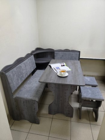 Кухонный уголок Миссия с полкой ткань в Олёкминске - mebel154.com