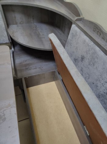 Кухонный уголок Миссия с полкой ткань в Олёкминске - mebel154.com