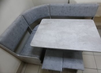 Кухонный уголок Миссия V велюр (цемент) в Олёкминске - mebel154.com