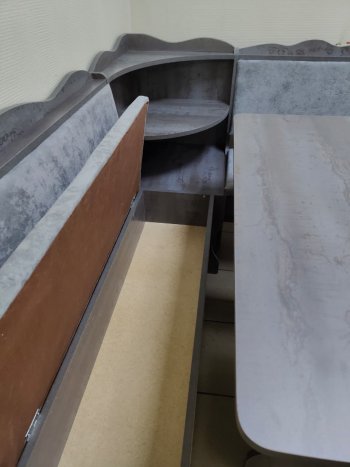Кухонный уголок Миссия с полкой ткань в Олёкминске - mebel154.com