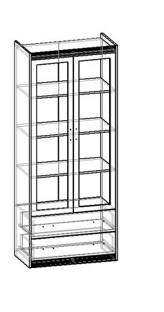 Амадеус шкаф двухстворчатый с ящиками в Олёкминске - mebel154.com