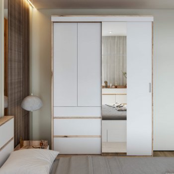 Шкаф-купе Брауни 1.5м в Олёкминске - mebel154.com