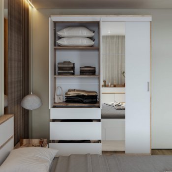 Шкаф-купе Брауни 1.5м в Олёкминске - mebel154.com