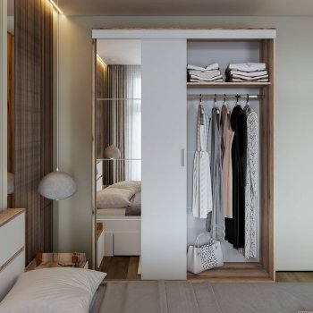 Шкаф-купе Брауни 1.5м в Олёкминске - mebel154.com