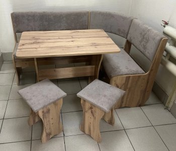 Кухонный уголок Миссия V велюр (дуб вотан) в Олёкминске - mebel154.com