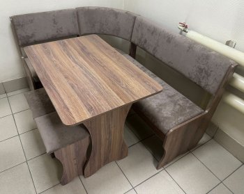Кухонный уголок Миссия  V велюр(коричневый) в Олёкминске - mebel154.com