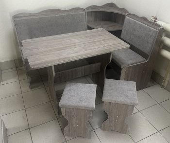Кухонный уголок Миссия с полкой, ткань(локи) в Олёкминске - mebel154.com