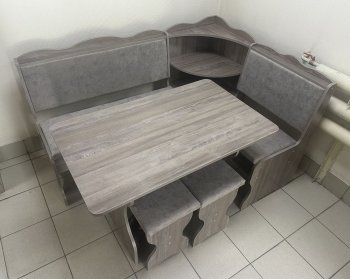 Кухонный уголок Миссия с полкой, ткань(локи) в Олёкминске - mebel154.com
