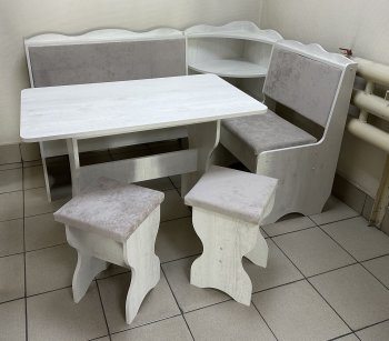 Кухонный уголок Миссия с полкой ткань в Олёкминске - mebel154.com
