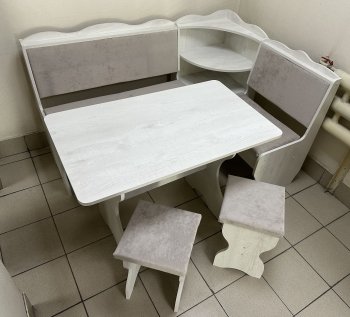 Кухонный уголок Миссия с полкой ткань в Олёкминске - mebel154.com