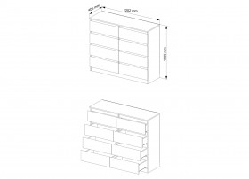 Комод Мори МК 1200.8 в Олёкминске - mebel154.com