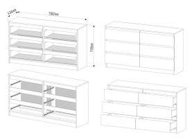 Комод Мори МК 1400.6 в Олёкминске - mebel154.com