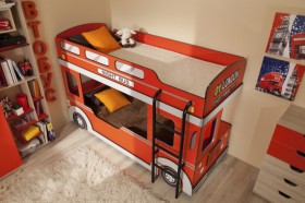 Кровать двухъярусная детская Автобус в Олёкминске - mebel154.com