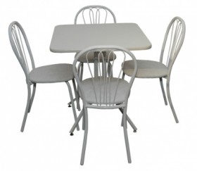 Набор стол пластиковый, 4 стула в Олёкминске - mebel154.com