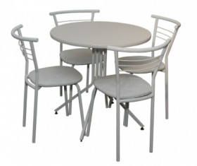 Набор стол пластиковый, 4 стула в Олёкминске - mebel154.com