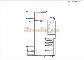 Прихожая №3 Рамочная в Олёкминске - mebel154.com