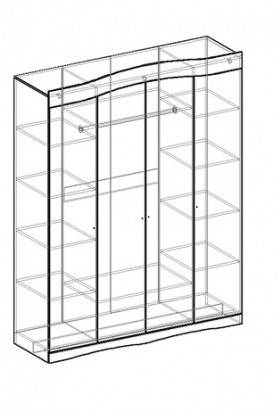 Шарлота шкаф 4-х створчатый в Олёкминске - mebel154.com