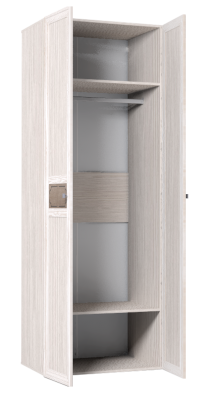 Шкаф для одежды 2-х дверный с зеркалом 54-2 Карина в Олёкминске - mebel154.com