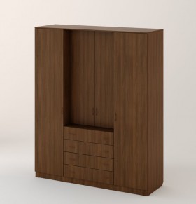 Шкаф распашной 4-х створчатый с 2 ящиками в Олёкминске - mebel154.com